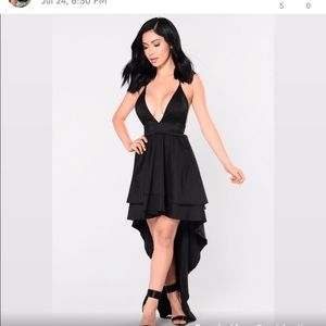 Fashion Nova BLUE hi low romper dress size L Large